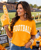 distressed arched football model image gold