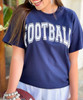  Distressed Arched Football Graphic Tee Shirt 
