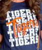  Customizable Football Team Stacked Bella Canvas Tee 