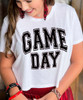  Customizable Distressed Game Day Bella Canvas Flowy Cropped Tee 