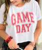  Customizable Distressed Game Day Bella Canvas Flowy Cropped Tee 