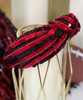  Classy Until Kickoff Stripe Sequin Headband - Red/Black 