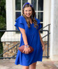  Kickoff V-Neck Dress - Royal 