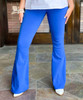  Flare With Me High Waist Stretch Disco Bell Bottom Pants - Royal Blue 