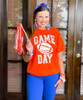  Distressed Game Day Football Graphic Tee Shirt 