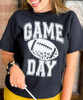  Distressed Game Day Football Graphic Tee Shirt 