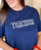 Teacher Outline Embroidery Comfort Colors Shirt  Close Up