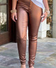  Life Of The Party Metallic Disco Jeggings - Metallic Mocha 