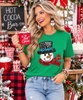 faux sequin snowman tee irish green model image
