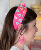 Conversations with my heart pink headband model side
