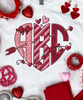 Valentine Heart Monogram Graphic Tee Close Up