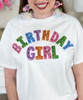 Faux Sequin Birthday Girl Tee Close Up