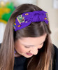 symbols of mardi gras headband purple front