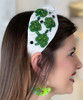 lucky shamrock headband white side model