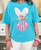monogram bunny ears with eggs tee close up