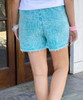 running errands shorts light teal back