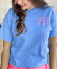 carolina blue monogram tee summer close up