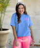 carolina blue monogram tee summer