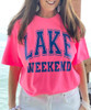 lake weekend comfort colors tee close up