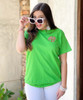 monogrammed tee summer colors electric green