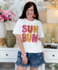 faux sequin sun bum tee