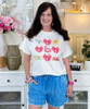 hot pink bows summer tee