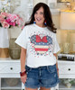 patriotic head with bow tee