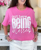 out here being blessed tee close up