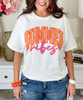 Distressed Summer Vibes Graphic Shirt Close Up