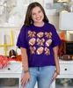 footballs and bows tee