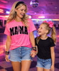 mama lighting bolt graphic tee model