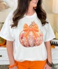 faux jewel pumpkin tee close up