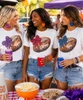 Football With Bow Graphic Shirt - Choose Bow Color