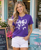 white bow graphic shirt model image