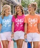 white bow graphic shirt group image