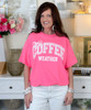coffee weather with bow tee
