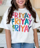 friyay teacher tee close up