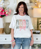 floral amen with bow tee