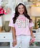 shamrock gingham monogram tee