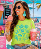 seashells and bows model image neon green