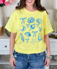 seashells and bows tee close up