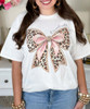 it is well with my soul leopard bow tee