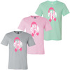 Monogrammed Pink Ribbon Bella Canvas Tee