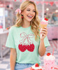 strawberries with bow tee model image