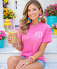 Monogrammed heathered tee model 1