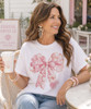 pink shell bow shirt model image