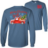 Monogrammed Merry Christmas Yall Truck Tee - Indigo