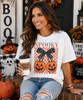 spooky jack o lanterns tee model image