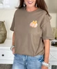 pocket faux jewel pumpkin tee close up