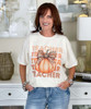 teacher pumpkin with bow tee